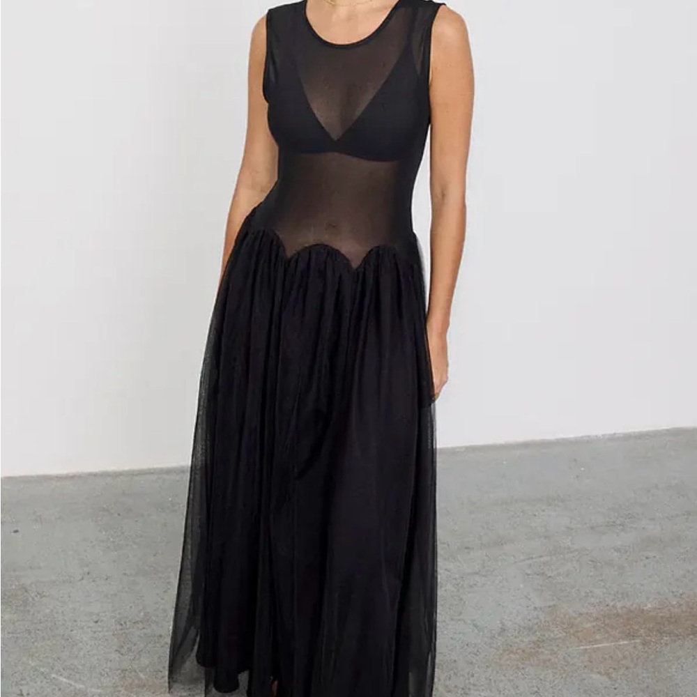 NWT Never Fully Dressed Black Mesh Monika Dress